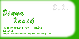 diana kesik business card